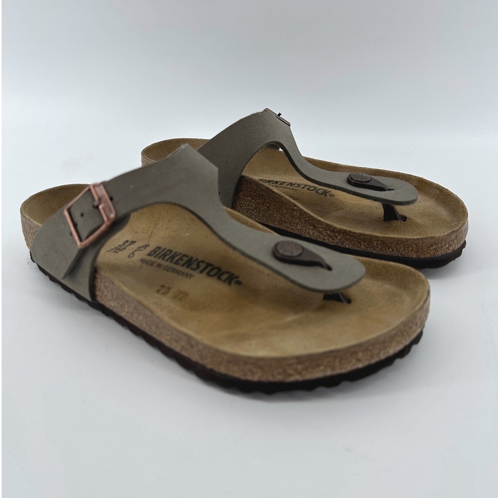 Birkenstock Gizeh Mocha Birko-Flor Sandals Brown 37 L6.5 M4.5